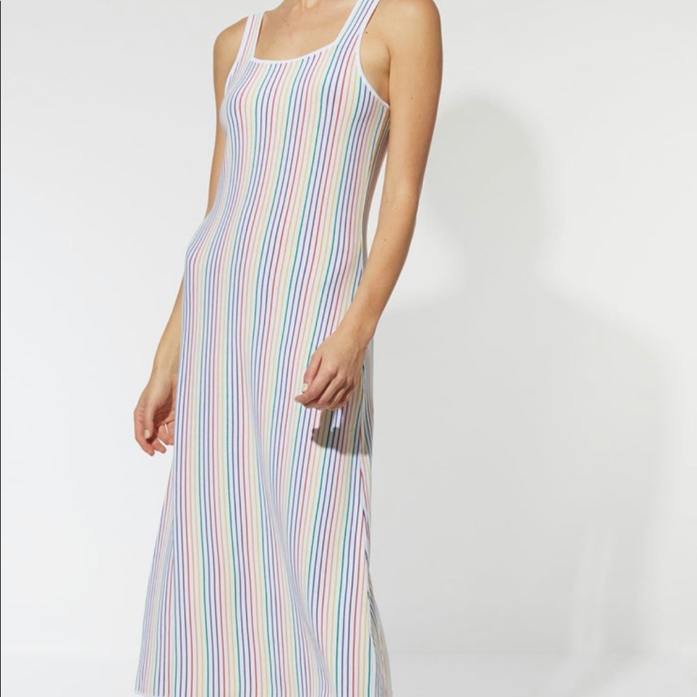 NWT Solid & Striped Kimberly Dress - Rainbow Pinstripe